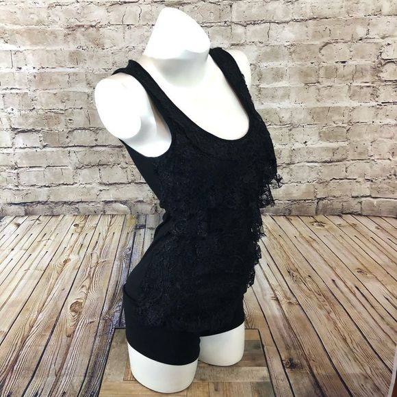 NWOT Express black lace tank top size small - Picture 2 of 8